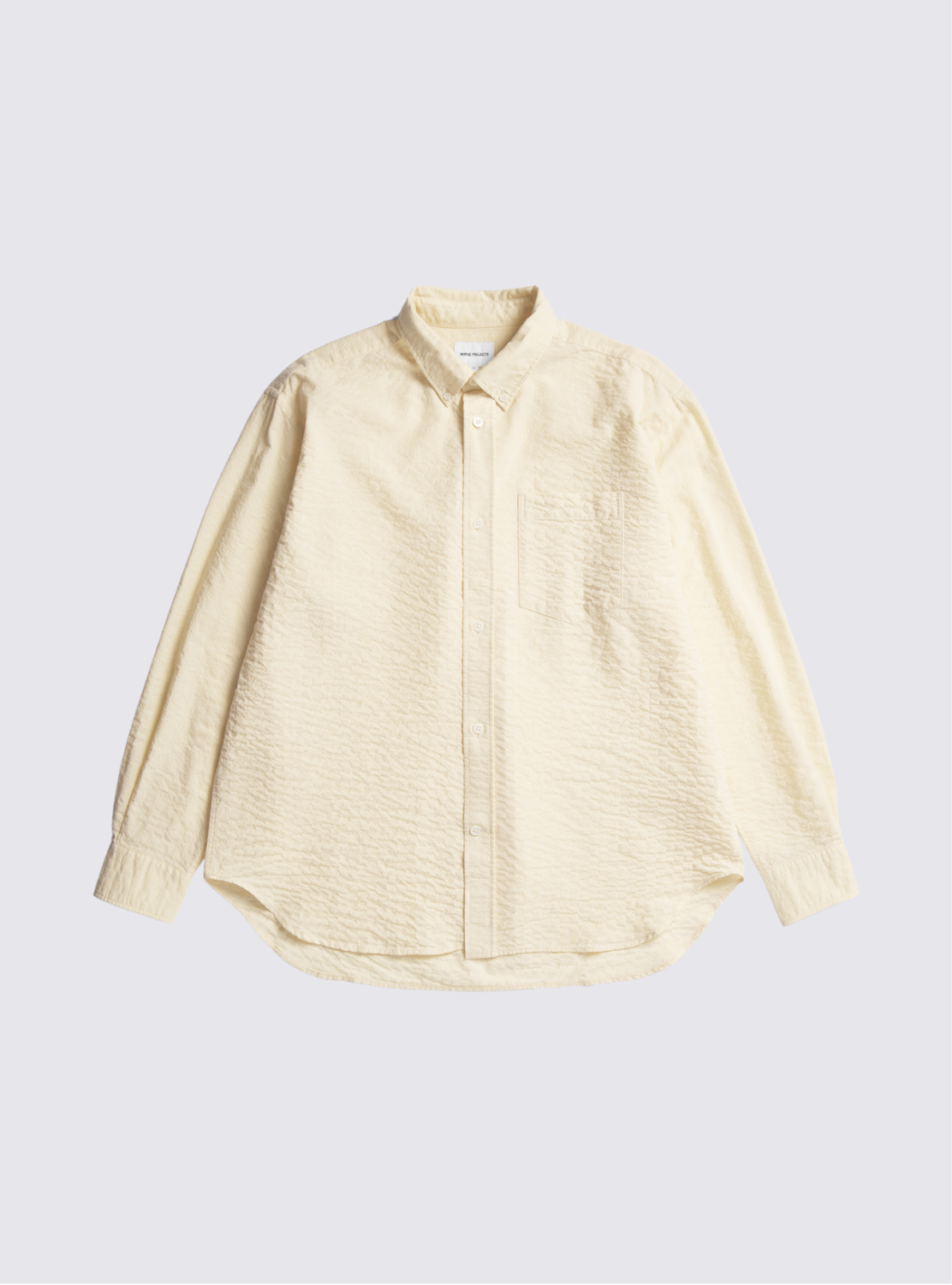 Chemise Mo Oversized en seersucker - Ecru