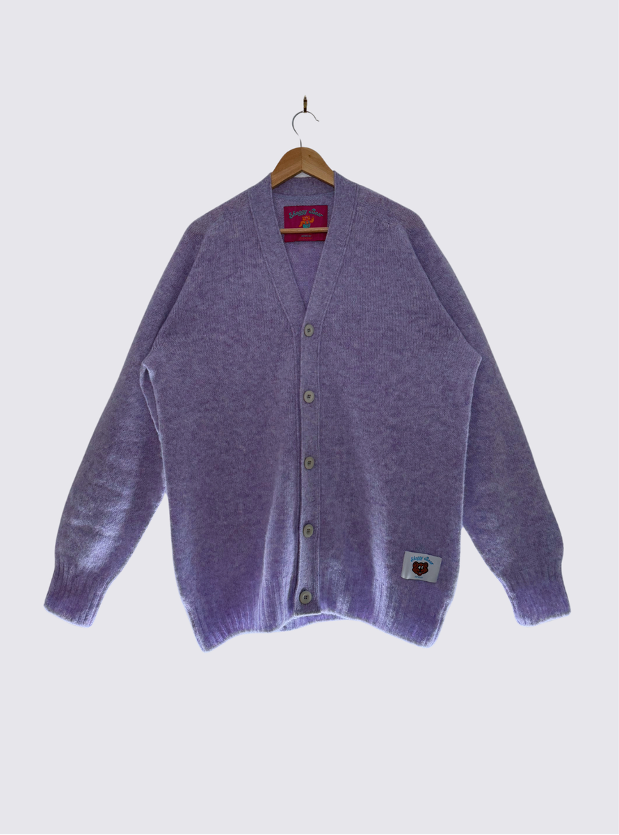 Cardigan Shaggy Bear - Mauve Sparky