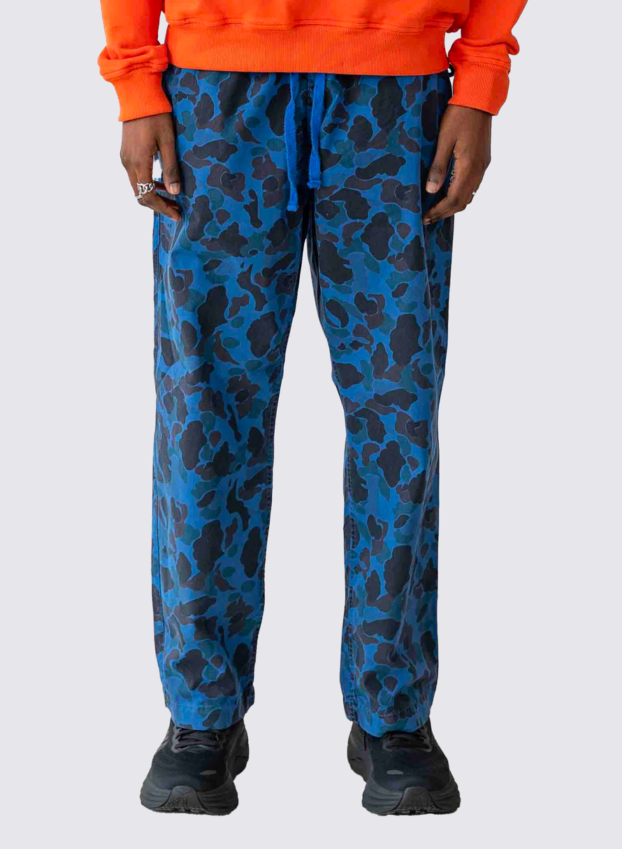 Pantalon Alberto Camo - Bleu