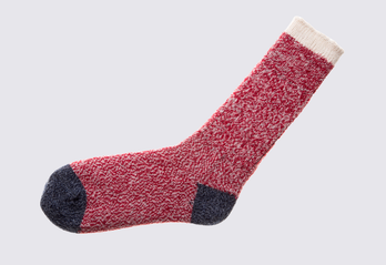 Chaussettes longues alpaga - rouge