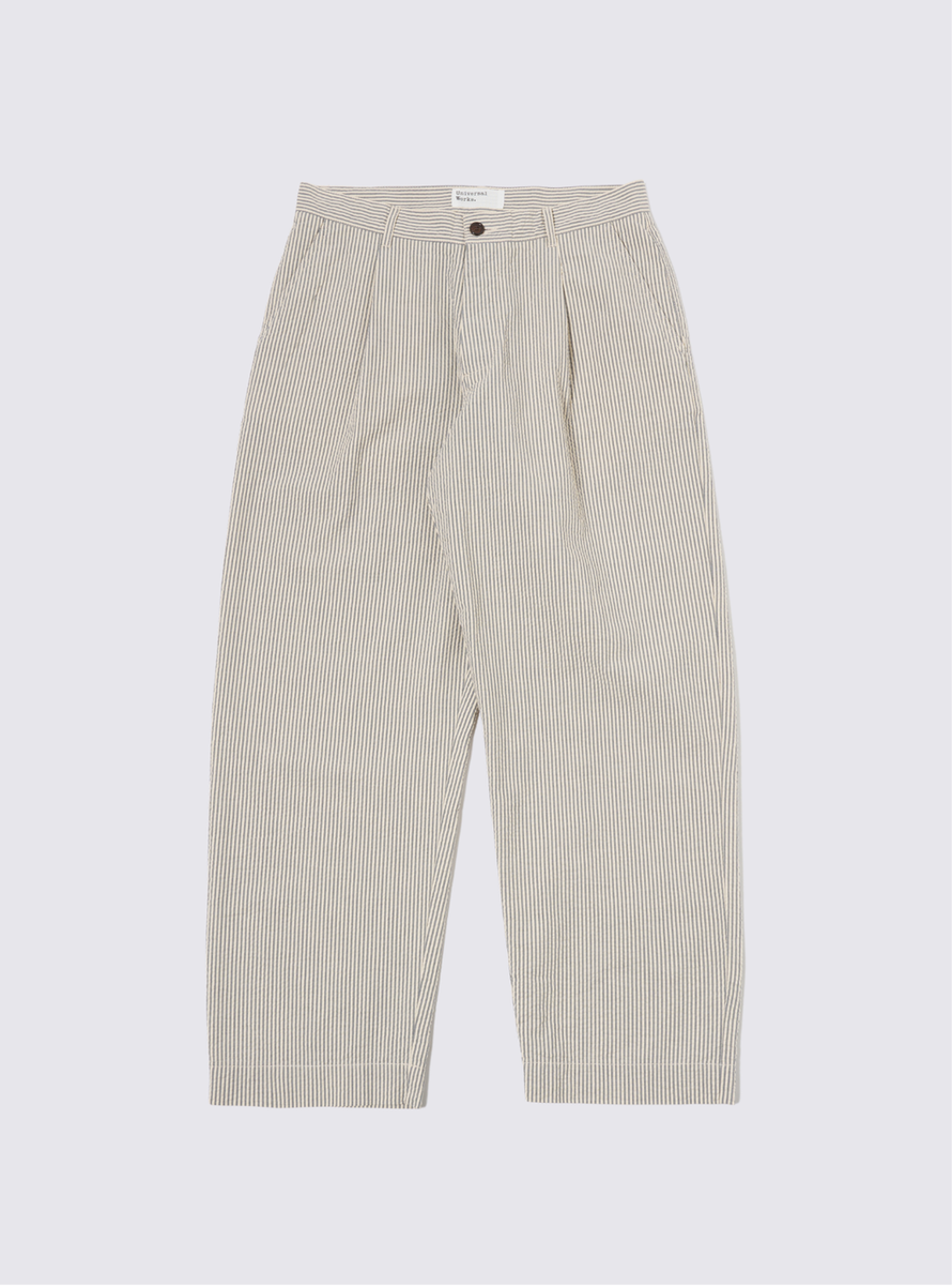 Pantalon Duke en Derby à rayures en seersucker - Gris