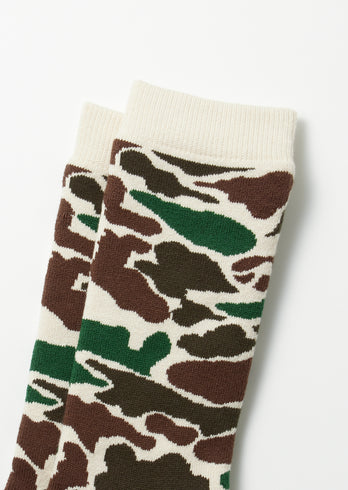 Chaussettes Crew Camo - Ivoire