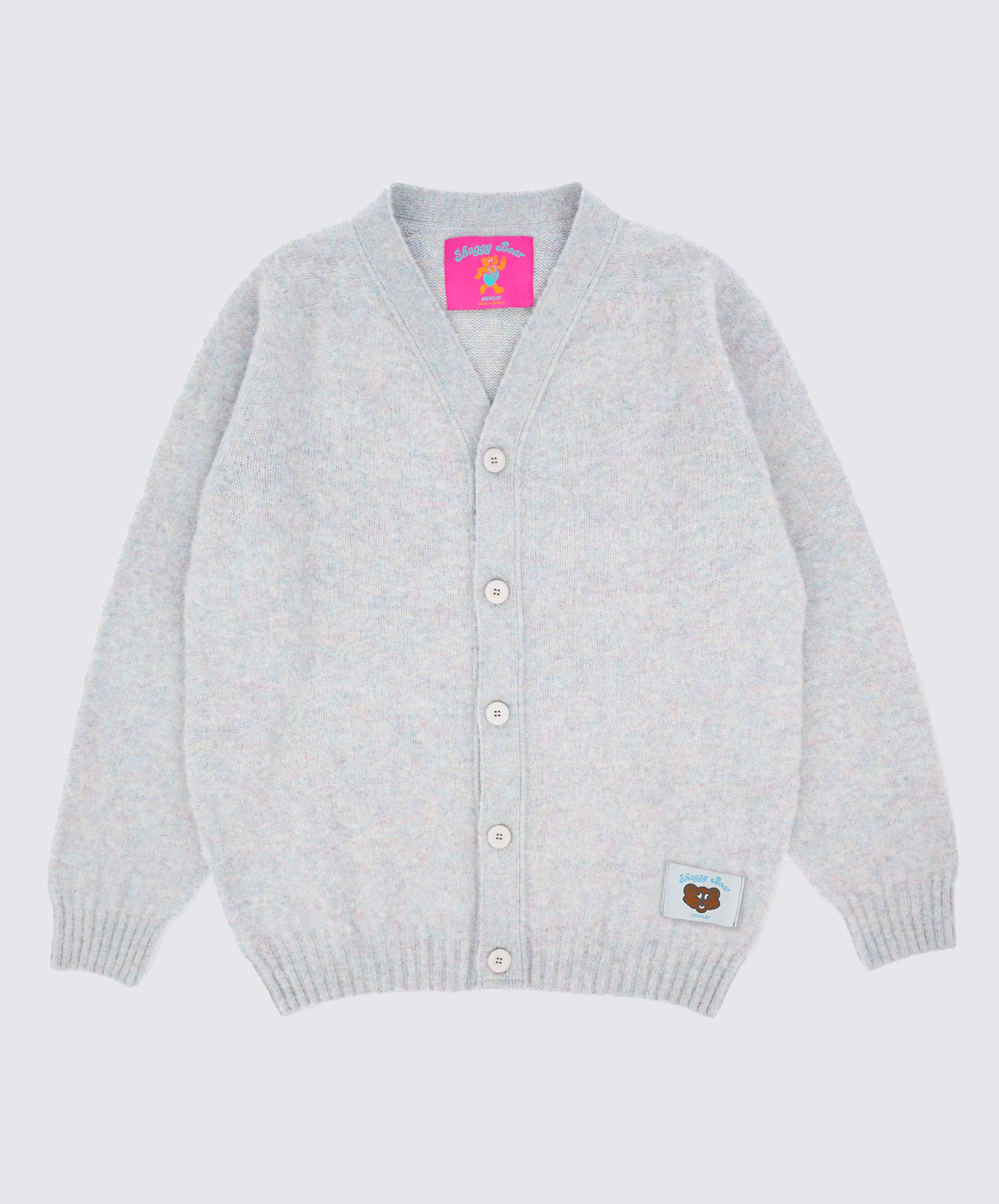 Cardigan Shaggy Bear - Gris Galaxy