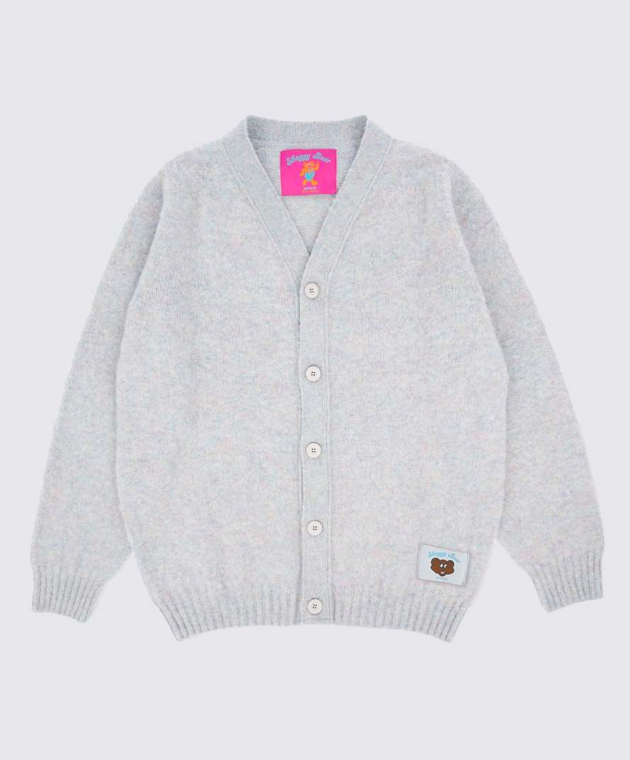 Cardigan Shaggy Bear - Gris Galaxy