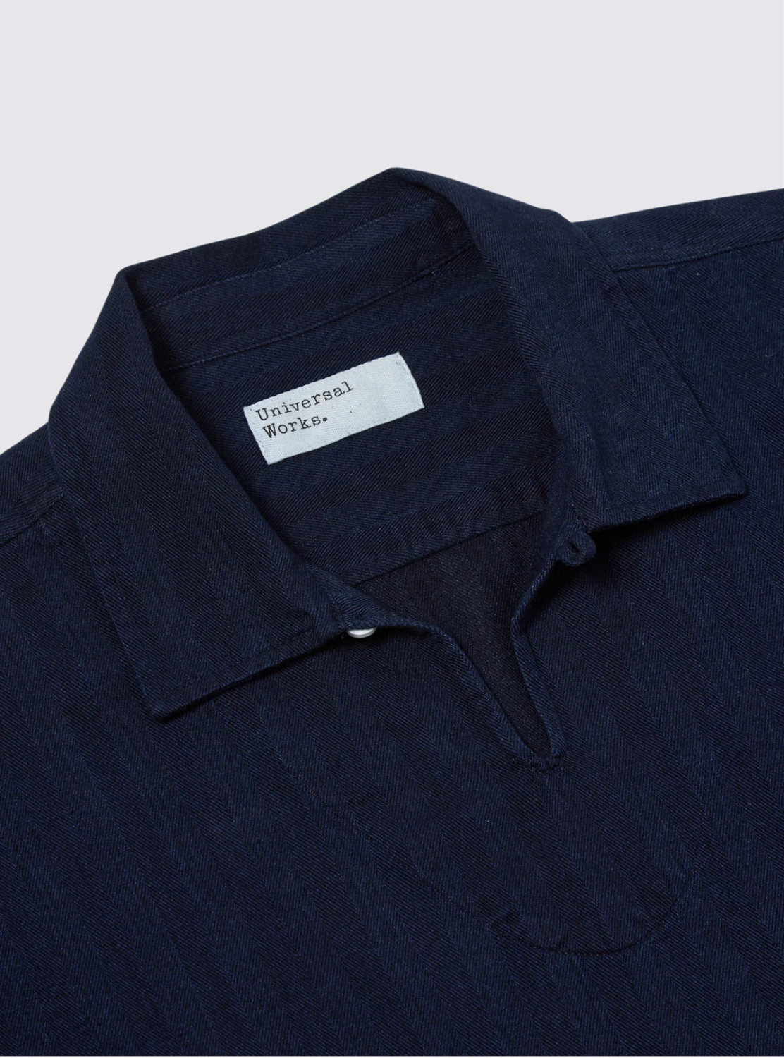 Chemise de peintre anglais Smock en herringbone - indigo