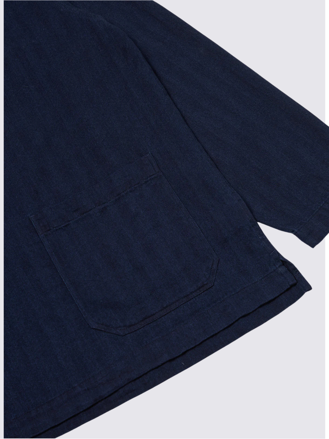 Chemise de peintre anglais Smock en herringbone - indigo