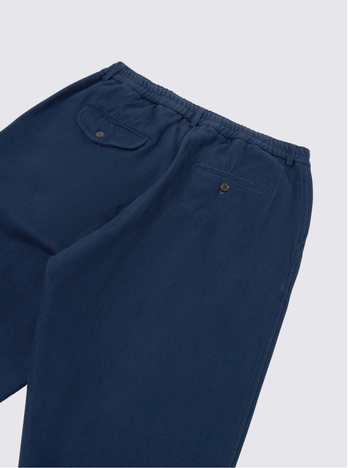 Pantalon Super Twill Pleated  - Marine