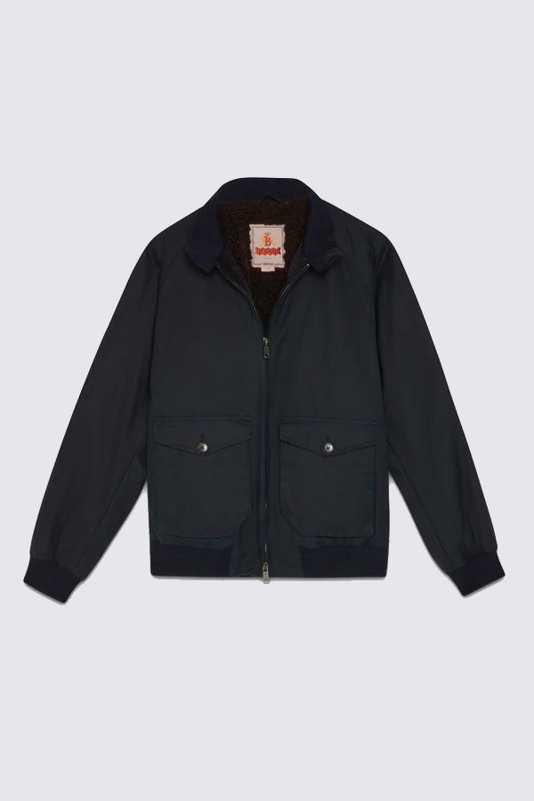 Veste G9 Pocket en coton ciré - Marine