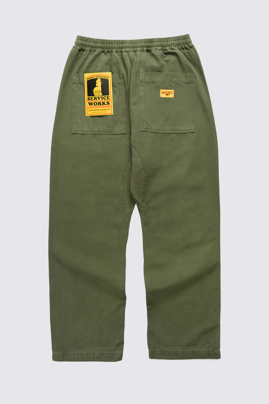 Pantalon de Chef en canvas - olive