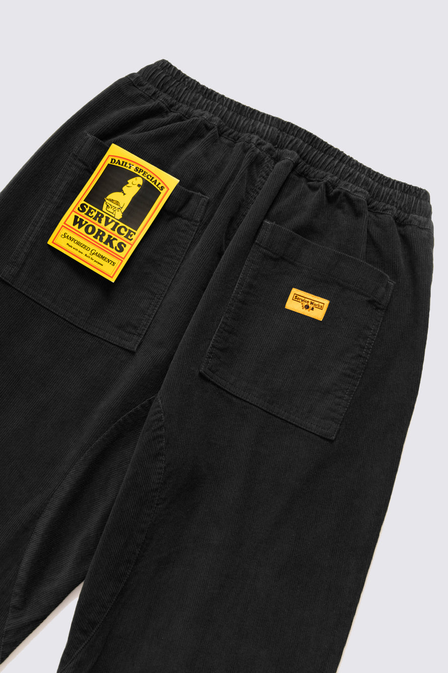 Pantalon de Chef en corduroy - noir