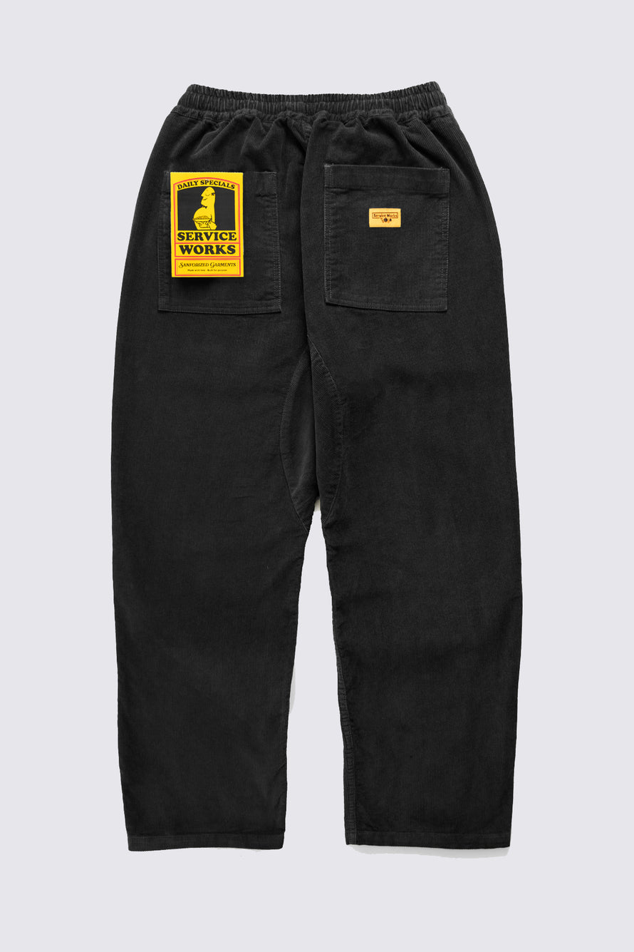 Pantalon de Chef en corduroy - noir